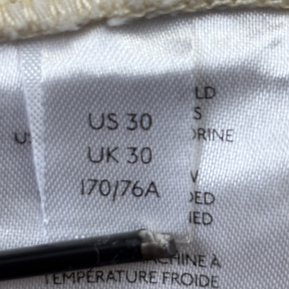 We The Free People Jeans Womens 30 Laurel Canyon Flare Ivory High Rise (Mended) - Picture 4 of 16